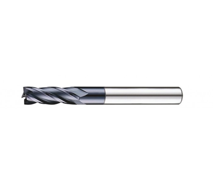 6MM R0,5 45HRC UZUN KARBÜR KÖŞE RADUS FREZE BOY:100MM ERİC