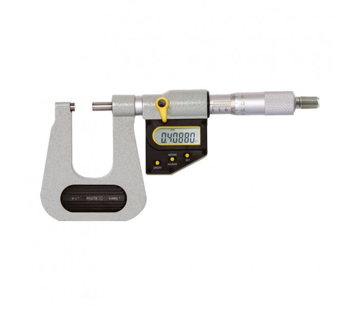 ASİMETO IP65 Derin Boğaz Dijital Mikrometre 0-25mm