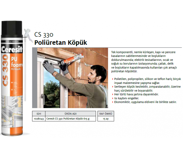 CERESİT CS 330 PU KÖPÜK 615g