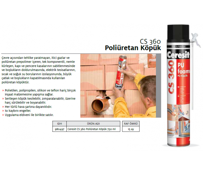 CERESİT CS 360 PU KÖPÜK 750ml