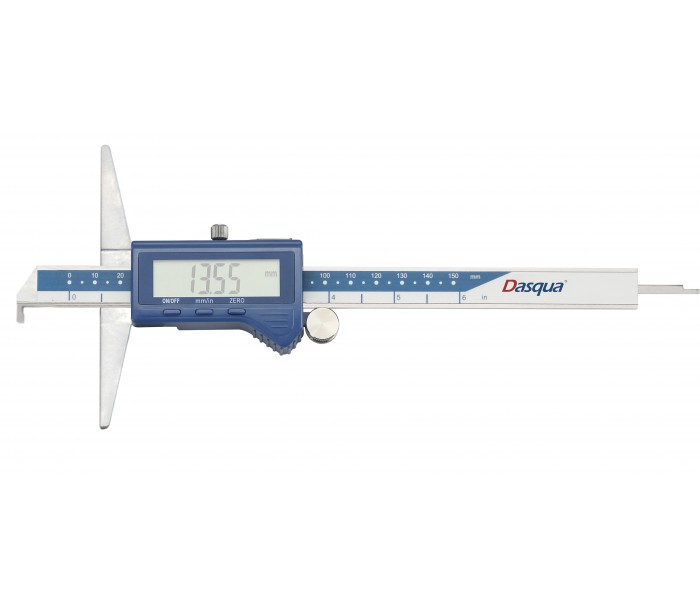 Dasqua 0-150mm DİJİTAL DERİNLİK KUMPASI 0,01 -TYPE B ÇENGELLİ