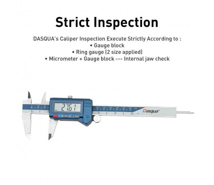 Dasqua 0-200mm “ MAVİ SERİ “ LCD WATER PROOF LCD ABSOLUTE DİJİTAL KUMPAS IP54