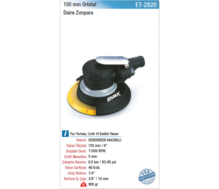 EMAX 150mm ORBİTAL DAİRE ZIMPARA
