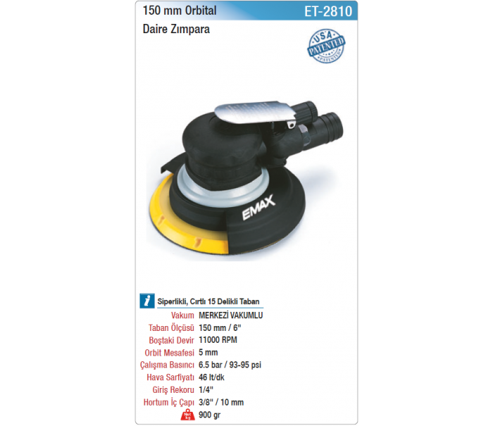 EMAX 150mm ORBİTAL DAİRE ZIMPARA