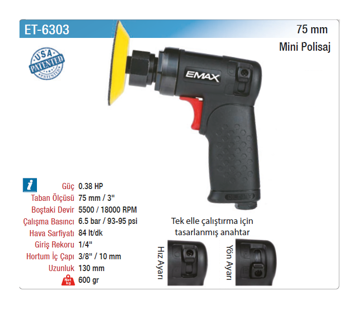 EMAX 75mm MİNİ POLİSAJ