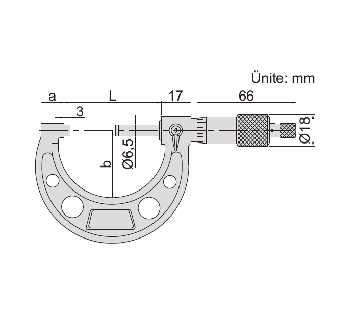 İNSİZE Mekanik Dış Çap Mikrometre 225-250mm