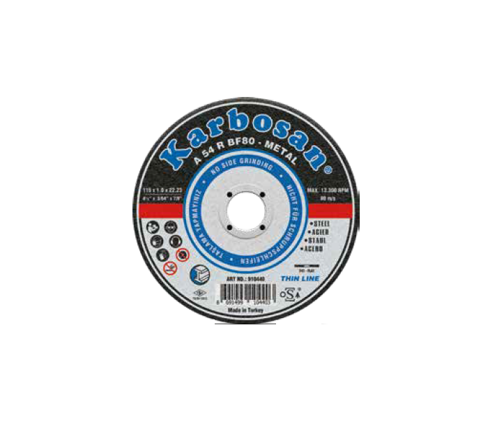 KARBOSAN 180X1.9X22.23 İNCE METAL KESME DİSKİ