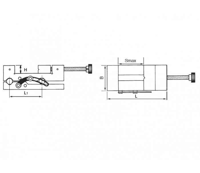 Krasnic QGJ Açılı Vidalı Hassas Mengene 100mm