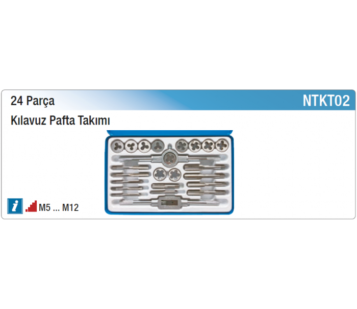 NT tools 24 PARÇA KILAVUZ PAFTA TAKIMI