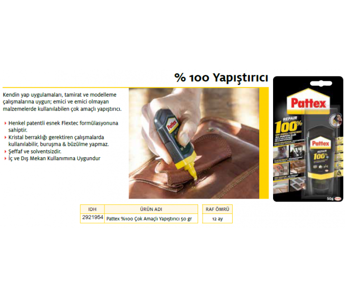 PATTEX %100 YAPIŞTIRICI 50 g