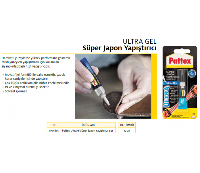 PATTEX ULTRA GEL YAPIŞTIRICI 3 g BLİSTER