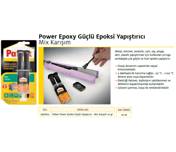 PATTEX UNİVERSAL MİX EPOKSİ 27 g