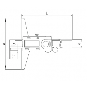 ASİMETO Tek Kanca Dijital Derinlik Kumpası 0-300mm