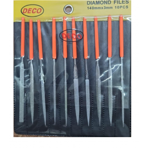 DECO 140x3mm 10 Parça Elmas Eğe Takımı