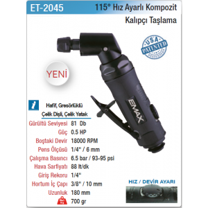 EMAX 115° HIZ AYARLI KOMPOZİT KALIPÇI TAŞLAMA
