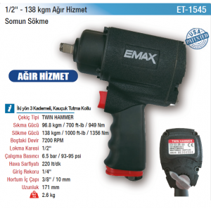 EMAX 1/2 138kgm AĞIR HİZMET SOMUN SÖKME