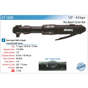 EMAX 1/2 6.9kgm HIZ AYARLI CIRCIR KOL