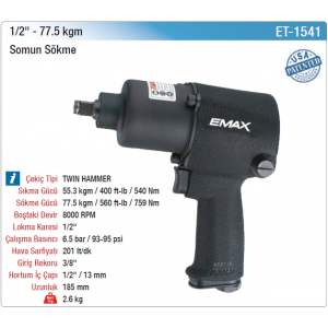 EMAX 1/2 77.5kgm SOMUN SÖKME