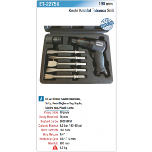 EMAX 190mm KESKİ KALAFAT TABANCA SETİ