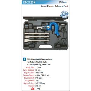EMAX 250mm KESKİ KALAFAT TABANCA SETİ