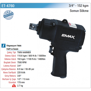 EMAX 3/4 152kgm SOMUN SÖKME