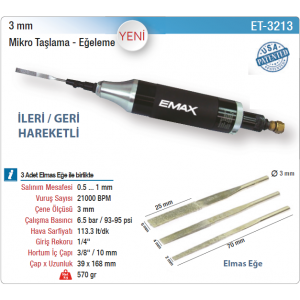 EMAX 3mm MİKRO TAŞLAMA-EĞELEME