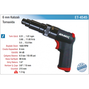 EMAX 6mm KABZALI TORNAVİDA