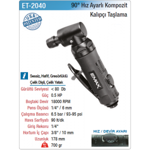 EMAX 90° HIZ AYARLI KOMPOZİT KALIPÇI TAŞLAMA