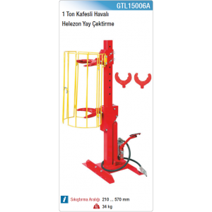 NT tools 1 TON KAFESLİ HAVALI HELEZON YAY ÇEKTİRME