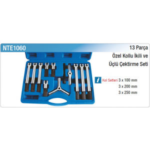 NT tools 13 PARÇA ÖZEL KOLLU İKİLİ VE ÜÇLÜ ÇEKTİRME SETİ