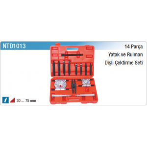 NT tools 14 PARÇA YATAK VE RULMAN DİŞLİ ÇEKTİRME SETİ