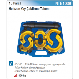 NT tools 15 PARÇA HELEZON YAY ÇEKTİRME TAKIMI
