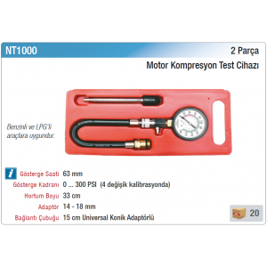 NT tools 2 PARÇA MOTOR KOMPRESYON TEST CİHAZI