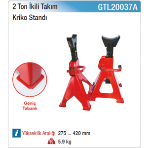 NT tools 2 TON İKİLİ TAKIM KRİKO STANDI