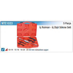 NT tools 5 PARÇA İÇ RULMAN-İÇ DİŞLİ SÖKME SETİ