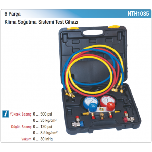 NT tools 6 PARÇA KLİMA SOĞUTMA SİSTEMİ TEST CİHAZI
