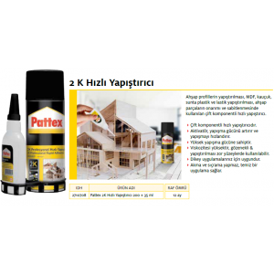 PATTEX 2K HIZLI YAPIŞTIRICI YAPIŞTIRICI 200+35ml