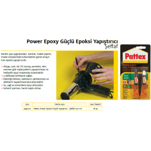 PATTEX ŞEFFAF EPOKSİ YAPIŞTIRICI 2X11ml