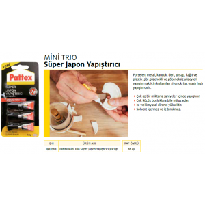 PATTEX SÜPER MİNİ TRİO 3X1 g BLİSTER