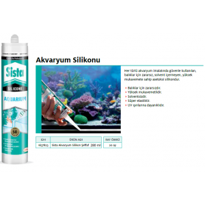 SİSTA AKVARYUM SİLİKON ŞEFFAF 280ml