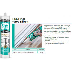 SİSTA UNİVERSAL SİLİKON BEYAZ 280ml